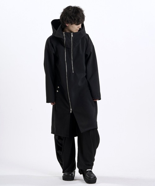 NO ID.(ノーアイディ)の「【NO ID.】Synthetic Leather Double Zip Mods Coat / シンセティック レザー ダブル ジップ モッズ コート(モッズコート・メンズ・ブラック系その他/ブラック・ONE)」の11枚目の写真