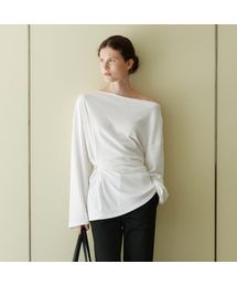 Sheer button raglan t-shirt