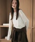 LAULEN（ローレン）の「contrast neck long sleeve tops /配色ネックロングスリーブトップス（Tシャツ/カットソー・FREE）」