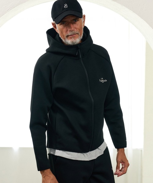 Maison code 13(メゾンコードサーティーン)の「mpa4202- Double Knit Full Zip Hoodie ジップパーカー(M26W-23)(パーカー・メンズ・トップグレー/ブラック・S/M/L/XL)」の2枚目の写真