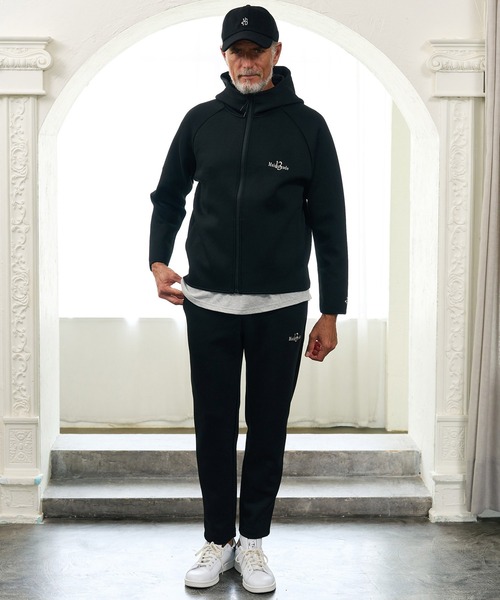 Maison code 13(メゾンコードサーティーン)の「mpa4202- Double Knit Full Zip Hoodie ジップパーカー(M26W-23)(パーカー・メンズ・トップグレー/ブラック・S/M/L/XL)」の5枚目の写真
