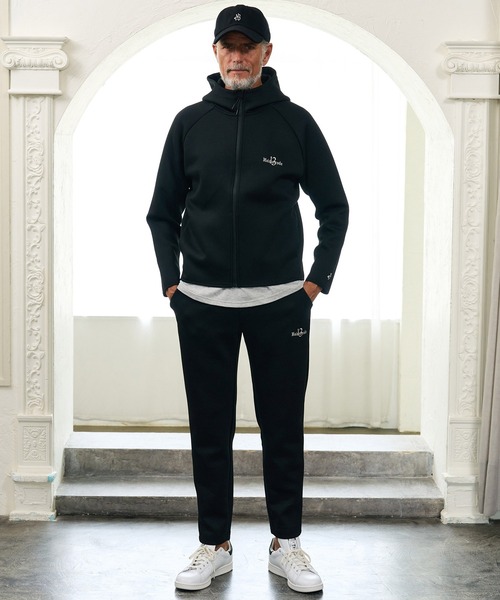 Maison code 13(メゾンコードサーティーン)の「mpa4202- Double Knit Full Zip Hoodie ジップパーカー(M26W-23)(パーカー・メンズ・トップグレー/ブラック・S/M/L/XL)」の6枚目の写真