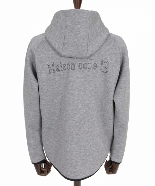 Maison code 13(メゾンコードサーティーン)の「mpa4202- Double Knit Full Zip Hoodie ジップパーカー(M26W-23)(パーカー・メンズ・トップグレー/ブラック・S/M/L/XL)」の15枚目の写真