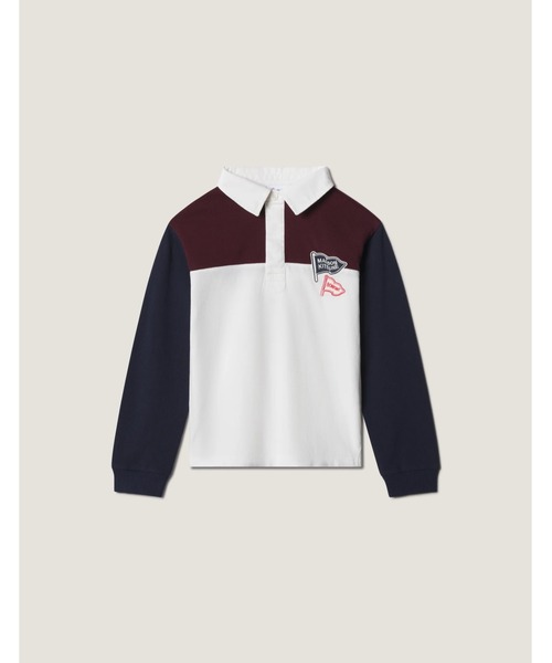 Maison Kitsune(メゾンキツネ)の「POLO MEDERIC MAISON KITSUNE X BONPOINT(ポロシャツ・キッズ・ネイビー・120cm/110cm/150cm/140cm/130cm)」の1枚目の写真
