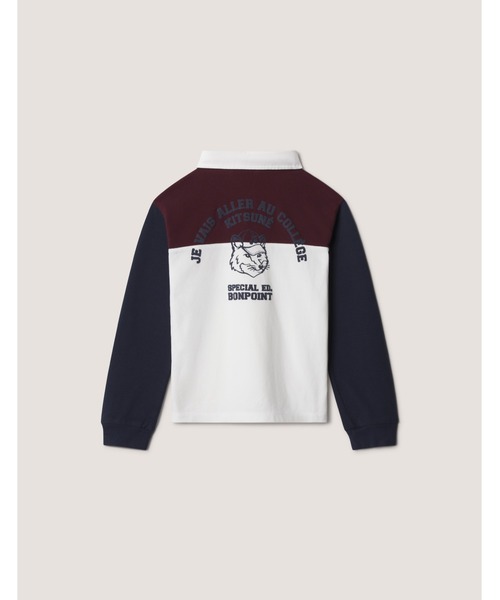 Maison Kitsune(メゾンキツネ)の「POLO MEDERIC MAISON KITSUNE X BONPOINT(ポロシャツ・キッズ・ネイビー・120cm/110cm/150cm/140cm/130cm)」の2枚目の写真