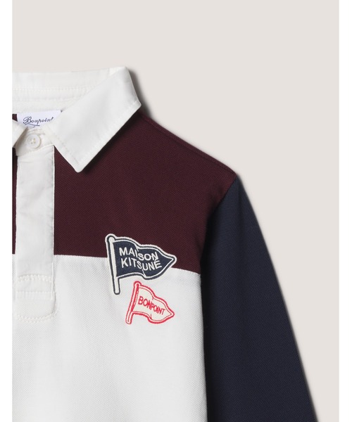 Maison Kitsune(メゾンキツネ)の「POLO MEDERIC MAISON KITSUNE X BONPOINT(ポロシャツ・キッズ・ネイビー・120cm/110cm/150cm/140cm/130cm)」の4枚目の写真
