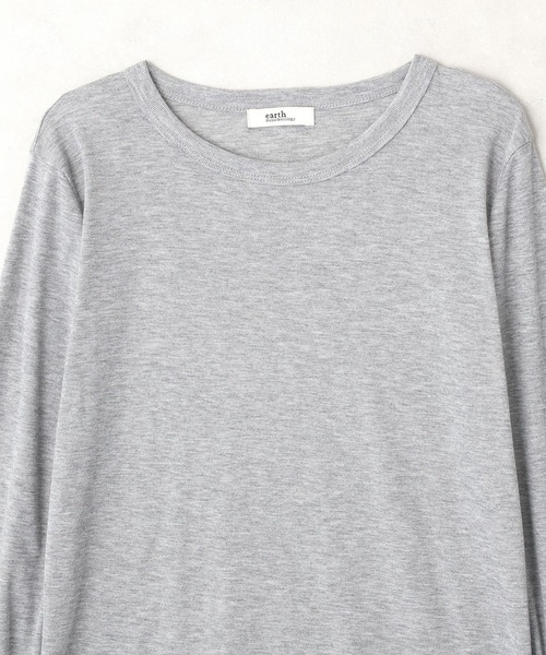 earth music&ecology(アースミュージックアンドエコロジー)の「シアーフライストップス(Tシャツ/カットソー・レディース・グレー/ブラウン/オフホワイト/ブラック・FREE)」の18枚目の写真