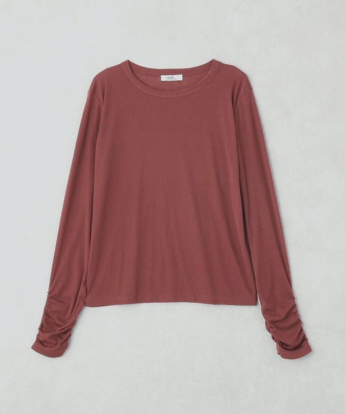 earth music&ecology(アースミュージックアンドエコロジー)の「シアーフライストップス(Tシャツ/カットソー・レディース・グレー/ブラウン/オフホワイト/ブラック・FREE)」の22枚目の写真