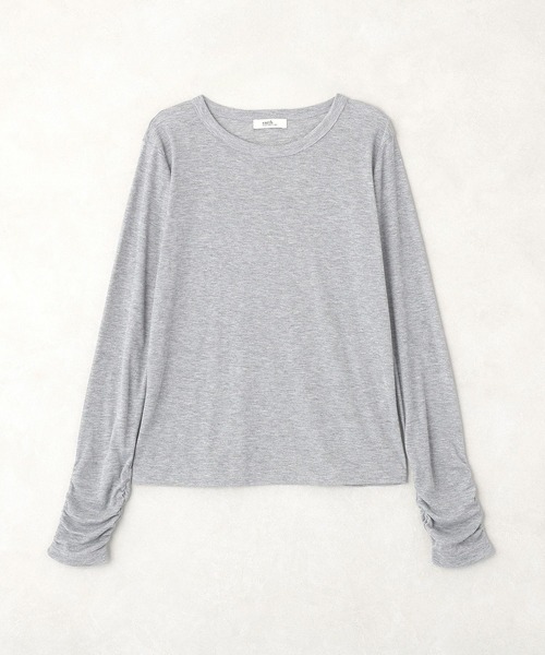 earth music&ecology(アースミュージックアンドエコロジー)の「シアーフライストップス(Tシャツ/カットソー・レディース・グレー/ブラウン/オフホワイト/ブラック・FREE)」の16枚目の写真
