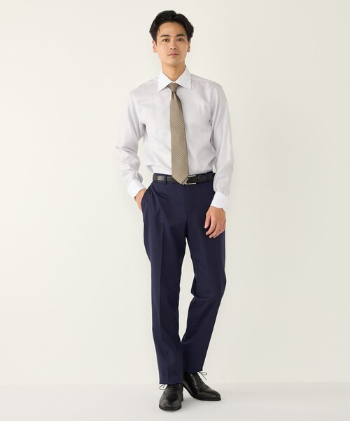 SHIPS Colors(シップス カラーズ)の「〈消臭〉Deo-Papi(R) イージーケア クレリック ワイドカラー シャツ(シャツ/ブラウス・メンズ・ライトグレー・41/40/39/38/37/42)」の2枚目の写真