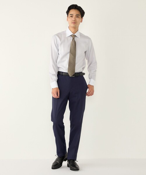 SHIPS Colors(シップス カラーズ)の「〈消臭〉Deo-Papi(R) イージーケア クレリック ワイドカラー シャツ(シャツ/ブラウス・メンズ・ライトグレー・41/40/39/38/37/42)」の8枚目の写真