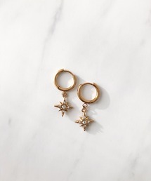 メタルスパークルビジューピアス