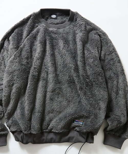 FREAK'S STORE(フリークスストア)の「限定展開 リラックスフィット ラグランスリーブ シャギーフリース プルオーバー(その他トップス・メンズ・ブラック/グレイッシュベージュ/スミクロ/オリーブ・SMALL/LARGE/MEDIUM)」の6枚目の写真