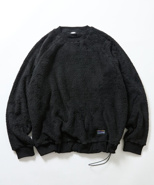FREAK'S STORE(フリークスストア)の「限定展開 リラックスフィット ラグランスリーブ シャギーフリース プルオーバー(その他トップス・メンズ・ブラック/グレイッシュベージュ/スミクロ/オリーブ・SMALL/LARGE/MEDIUM)」の12枚目の写真