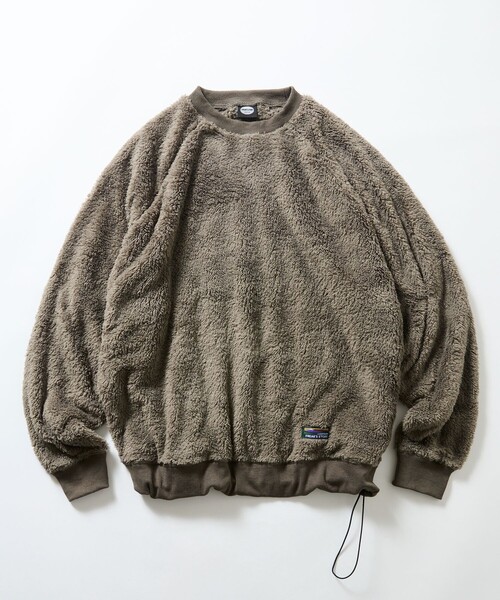 FREAK'S STORE(フリークスストア)の「限定展開 リラックスフィット ラグランスリーブ シャギーフリース プルオーバー(その他トップス・メンズ・ブラック/グレイッシュベージュ/スミクロ/オリーブ・SMALL/LARGE/MEDIUM)」の15枚目の写真