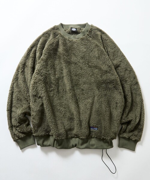 FREAK'S STORE(フリークスストア)の「限定展開 リラックスフィット ラグランスリーブ シャギーフリース プルオーバー(その他トップス・メンズ・ブラック/グレイッシュベージュ/スミクロ/オリーブ・SMALL/LARGE/MEDIUM)」の17枚目の写真