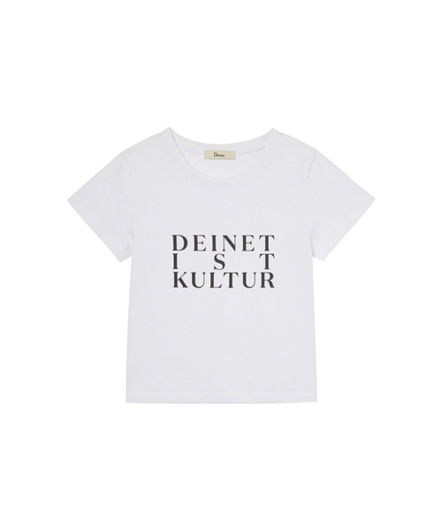 DEINET（ダイニット）の「BI GRAPHIC SLIMSIZED T-SHIRT IN WHITE（Tシャツ/カットソー・レディース・その他・FREE）」の2枚目の写真