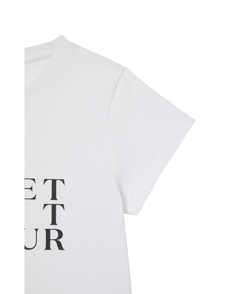DEINET（ダイニット）の「BI GRAPHIC SLIMSIZED T-SHIRT IN WHITE（Tシャツ/カットソー・レディース・その他・FREE）」の5枚目の写真