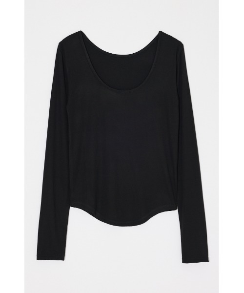 MOUSSY(マウジー)の「ES 2WAY トップス(Tシャツ/カットソー・レディース・ブラック/杢グレー/ライトブルー/オフホワイト・1/2)」の1枚目の写真