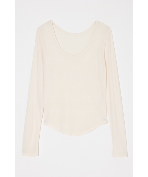 MOUSSY(マウジー)の「ES 2WAY トップス(Tシャツ/カットソー・レディース・ブラック/杢グレー/ライトブルー/オフホワイト・1/2)」の7枚目の写真