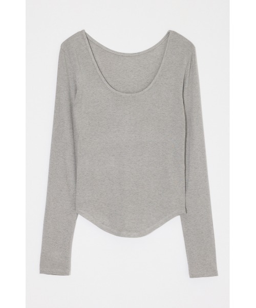 MOUSSY(マウジー)の「ES 2WAY トップス(Tシャツ/カットソー・レディース・ブラック/杢グレー/ライトブルー/オフホワイト・1/2)」の8枚目の写真