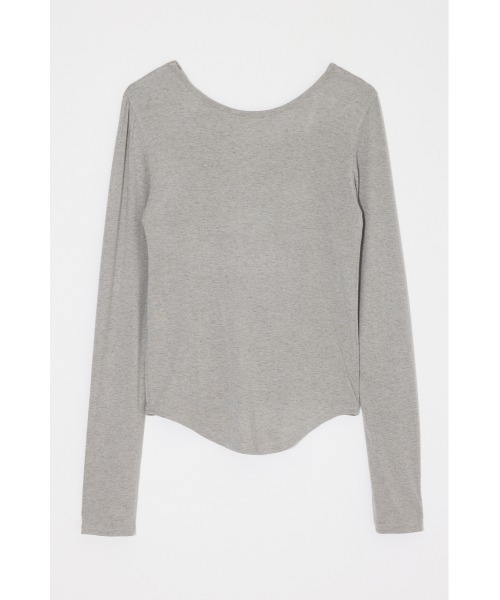 MOUSSY(マウジー)の「ES 2WAY トップス(Tシャツ/カットソー・レディース・ブラック/杢グレー/ライトブルー/オフホワイト・1/2)」の9枚目の写真