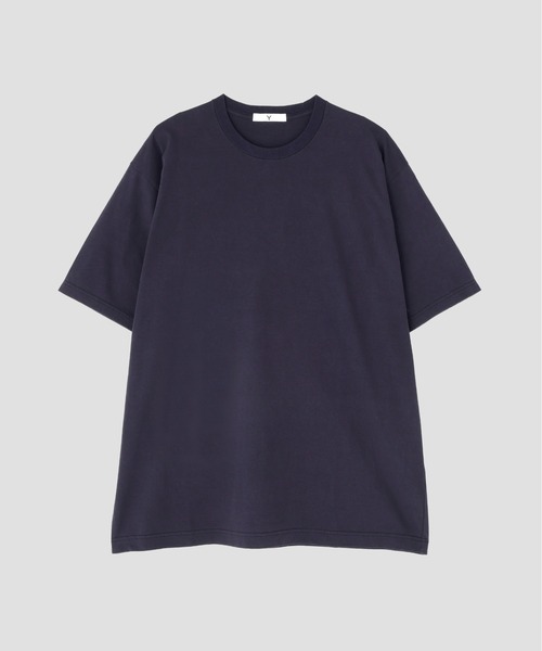 Y(ワイ)の「Y / ORGANIC COTTON JERSEY SHORT SLEEVE T‐SHIRT(Tシャツ/カットソー・メンズ・ネイビー/ホワイト・LARGE)」の1枚目の写真