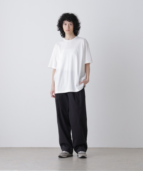 Y(ワイ)の「Y / ORGANIC COTTON JERSEY SHORT SLEEVE T‐SHIRT(Tシャツ/カットソー・メンズ・ネイビー/ホワイト・LARGE)」の3枚目の写真
