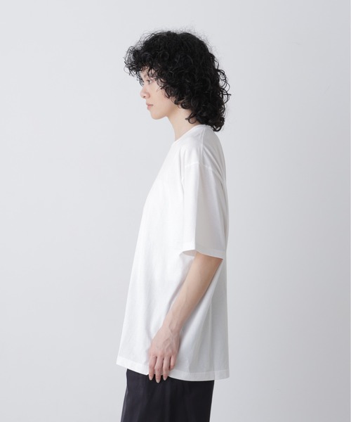 Y(ワイ)の「Y / ORGANIC COTTON JERSEY SHORT SLEEVE T‐SHIRT(Tシャツ/カットソー・メンズ・ネイビー/ホワイト・LARGE)」の4枚目の写真