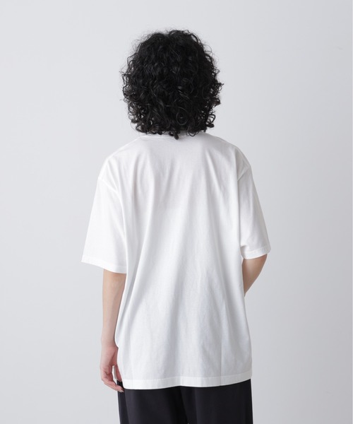 Y(ワイ)の「Y / ORGANIC COTTON JERSEY SHORT SLEEVE T‐SHIRT(Tシャツ/カットソー・メンズ・ネイビー/ホワイト・LARGE)」の5枚目の写真