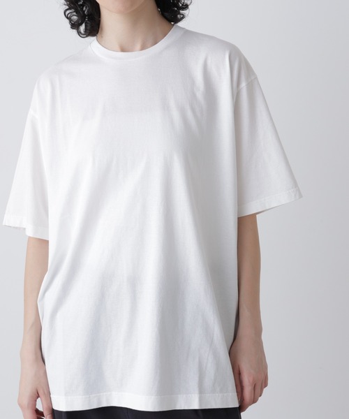 Y(ワイ)の「Y / ORGANIC COTTON JERSEY SHORT SLEEVE T‐SHIRT(Tシャツ/カットソー・メンズ・ネイビー/ホワイト・LARGE)」の6枚目の写真