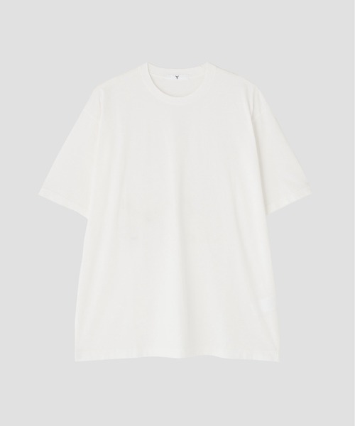 Y(ワイ)の「Y / ORGANIC COTTON JERSEY SHORT SLEEVE T‐SHIRT(Tシャツ/カットソー・メンズ・ネイビー/ホワイト・LARGE)」の7枚目の写真