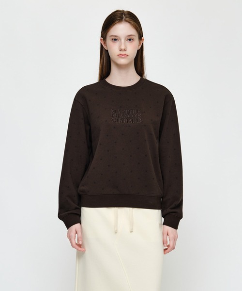 MARITHE + FRANCOIS GIRBAUD(マリテフランソワジルボー)の「W CLASSIC LOGO SWEATSHIRT(スウェット・レディース・ブラウン/ライトグレー/Navy/Cream・SMALL/MEDIUM)」の3枚目の写真