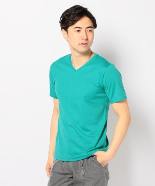 Calvin Klein(カルバン・クライン)の「リヨセルコットン天竺 カットソー(Tシャツ/カットソー・メンズ・イエロー系/ブラック系/ホワイト系/スカイブルー系/グリーン系・MEDIUM/LARGE/X-LARGE)」の1枚目の写真