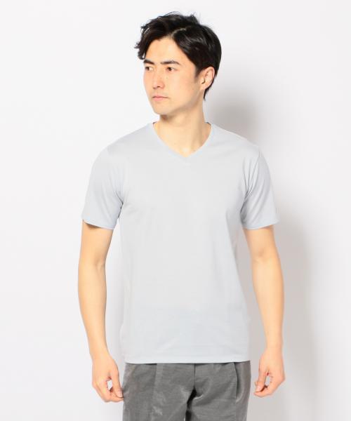 Calvin Klein(カルバン・クライン)の「リヨセルコットン天竺 カットソー(Tシャツ/カットソー・メンズ・イエロー系/ブラック系/ホワイト系/スカイブルー系/グリーン系・MEDIUM/LARGE/X-LARGE)」の4枚目の写真