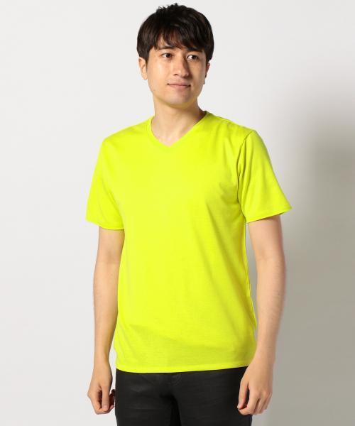Calvin Klein(カルバン・クライン)の「リヨセルコットン天竺 カットソー(Tシャツ/カットソー・メンズ・イエロー系/ブラック系/ホワイト系/スカイブルー系/グリーン系・MEDIUM/LARGE/X-LARGE)」の5枚目の写真