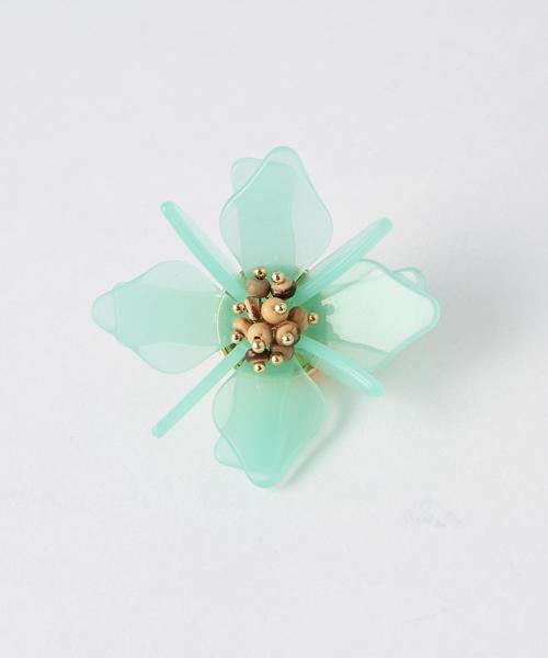 Another Edition（アナザーエディション）の「フラワーイヤリング/AEBFC Flower ER（イヤリング・レディース・オフホワイト/ライム・FREE）」の5枚目の写真