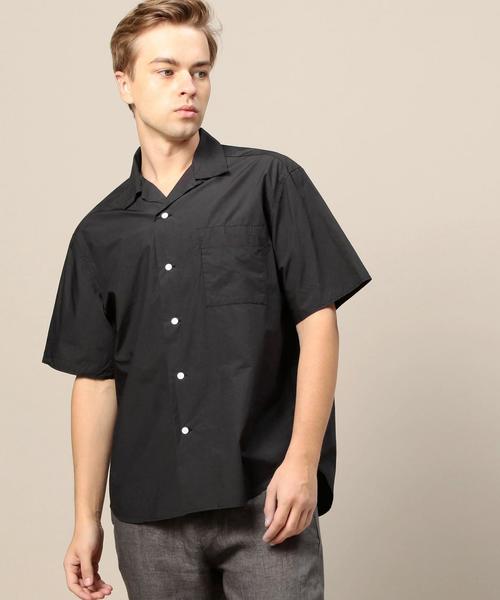 BEAUTY&YOUTH UNITED ARROWS（ビューティーアンドユースユナイテッドアローズ）の「BY タイプライター オープンカラー フォルム ショートスリーブ シャツ◆（シャツ/ブラウス・メンズ・ホワイト/ブラック/オリーブ/ネイビー・MEDIUM/X-LARGE/LARGE/SMALL）」の3枚目の写真
