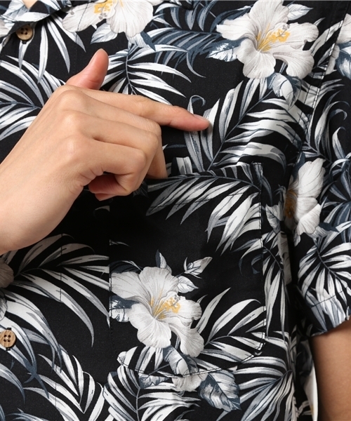 LB/S （エルビーエス）の「【SEAVAN】レーヨンアロハシャツ（シャツ/ブラウス・メンズ・ホワイト/ブラック/レッド/サックスブルー/アイボリー・LARGE/MEDIUM/X-LARGE/XX-LARGE）」の12枚目の写真