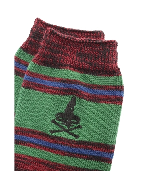 HYSTERIC GLAMOUR（ヒステリックグラマー）の「WOMAN ON SKULL刺繍ソックス（ソックス/靴下・メンズ・レッド/ネイビー/トップグレー・FREE）」の4枚目の写真