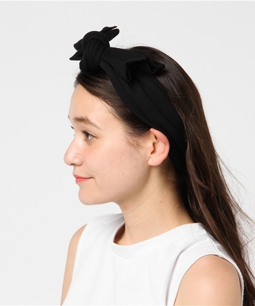 CONTROL FREAK / CTFK(コントロールフリーク)の「リブラフリボンヘアバンド(ヘアバンド・レディース・ボルドー/ブラック/ベージュ/ネイビー・FREE)」の5枚目の写真