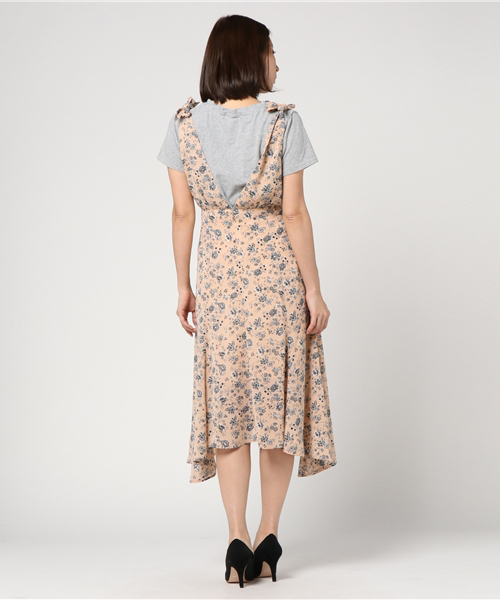 MOUSSY（マウジー）の「SHOULDER TIE FLOWER DRESS（ワンピース・レディース・ベージュ系その他/パープル系その他/ホワイト系その他・1/2）」の6枚目の写真