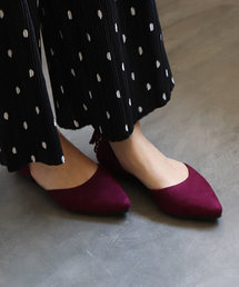 SESTO | 屈曲ソール＆全面インソールのかかとレースアップシューズ/ポインテッドトゥセパレートフラットパンプス(パンプス)