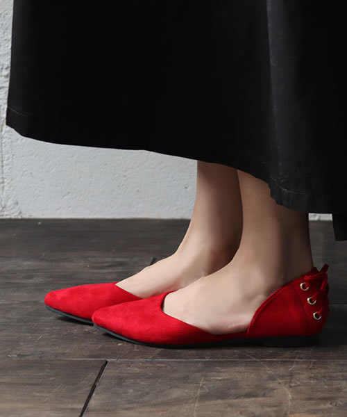 SESTO（セスト）の「かかとレースアップシューズ（パンプス・レディース・ブラック/グレイッシュベージュ/ネイビー/パープル/ダークブラウン/グリーン/レッド/マスタード/グレー・24.5cm/24.0cm/22.5cm/25.0cm/23.5cm/23.0cm/22.0cm）」の18枚目の写真