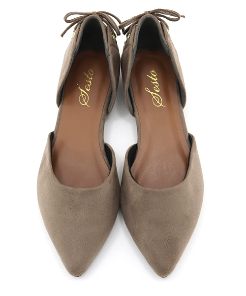 SESTO（セスト）の「かかとレースアップシューズ（パンプス・レディース・ブラック/グレイッシュベージュ/ネイビー/パープル/ダークブラウン/グリーン/レッド/マスタード/グレー・24.5cm/24.0cm/22.5cm/25.0cm/23.5cm/23.0cm/22.0cm）」の19枚目の写真