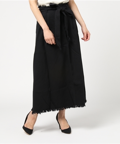 MERLOT（メルロー）の「ウエストリボンタックスカート654-2527（スカート・レディース・ブラウン/ベージュ/ブラック・FREE）」の13枚目の写真