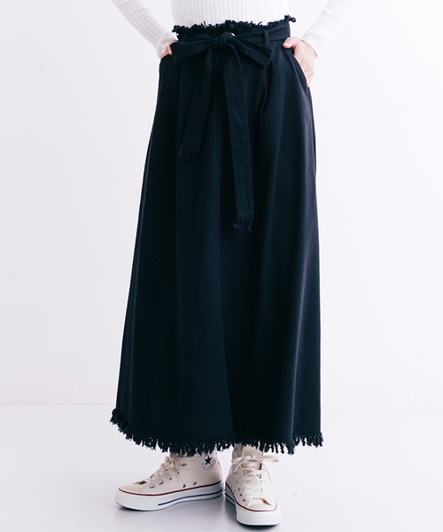 MERLOT（メルロー）の「ウエストリボンタックスカート654-2527（スカート・レディース・ブラウン/ベージュ/ブラック・FREE）」の19枚目の写真