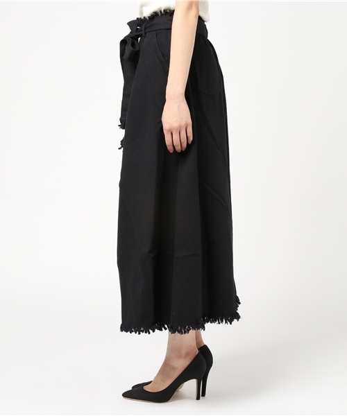 MERLOT（メルロー）の「ウエストリボンタックスカート654-2527（スカート・レディース・ブラウン/ベージュ/ブラック・FREE）」の5枚目の写真