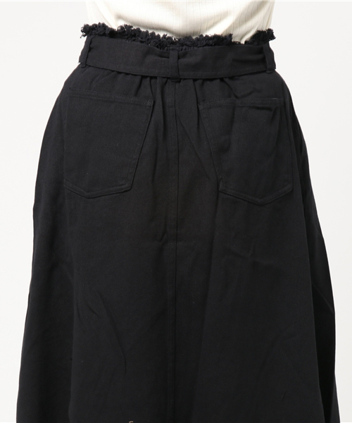 MERLOT（メルロー）の「ウエストリボンタックスカート654-2527（スカート・レディース・ブラウン/ベージュ/ブラック・FREE）」の8枚目の写真