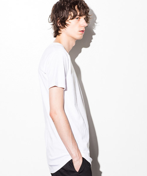NUMBER (N)INE DENIM(ナンバーナインデニム)の「NUMBER (N)INE DENIM(ナンバーナインデニム)ロング丈Tシャツ(Tシャツ/カットソー・メンズ・ホワイト/ブラック・SMALL/MEDIUM/LARGE/X-LARGE)」の4枚目の写真